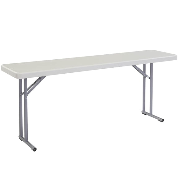 Portable Rectugaler Table 18x72 Portable Folding Table, Heavy-Duty Foldable Indoor/Outdoor Table ...
