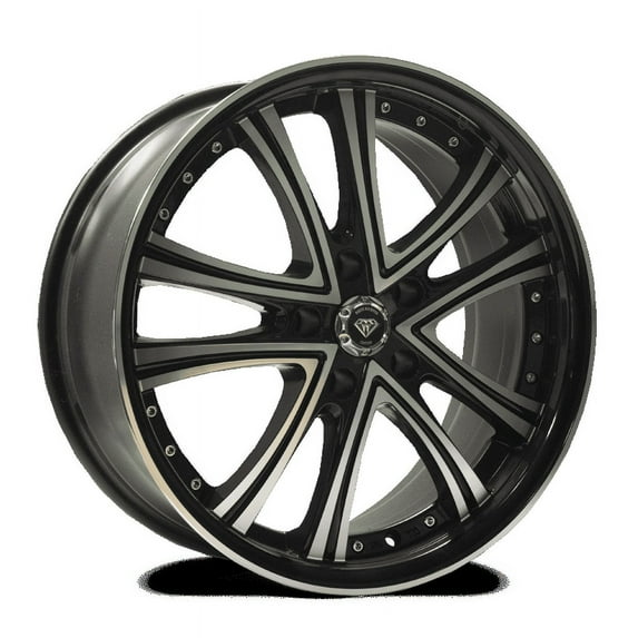 18x8 5-114.3 W-DIAMOND #179 BLACK/MACHINE (BP) 35/73.1