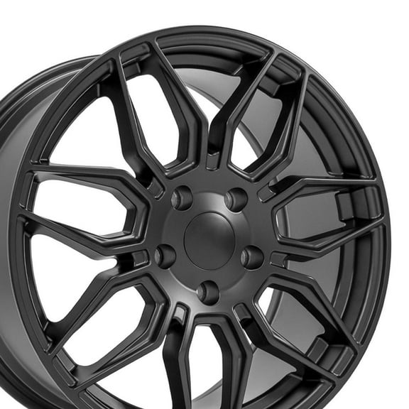 OE Wheels CV03C 18 Inch Rim Fits Corvette C8 Z06 Style 5x120.65 18x8.5 Satin Black - Hollander 95580 (1)