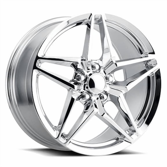 18x8.5" Size Fits FR 29 C7 ZR1 for Corvette Chrome Wheel - 5x4.75" Bolt-Pattern - 56mm Offset - 70.3" Hub-Size