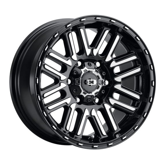 18x8.5 Vision 348 Nexus Gloss Black Machined Face Wheel 6x5.5 (0mm)