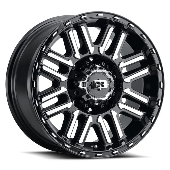 18x8.5 Vision 348 Nexus Gloss Black Machined Face Wheel 8x6.5 (18mm)
