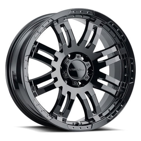 18x8.5 Vision 375 Warrior Gloss Black Wheel 6x135 (25mm)