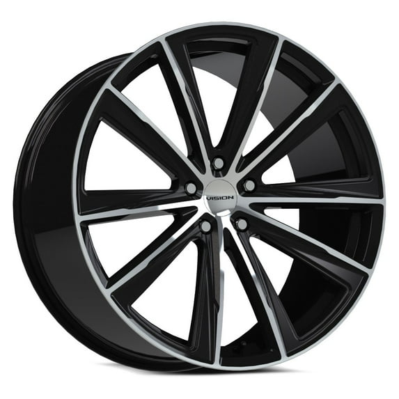 18x8.5 Vision 471 Splinter Gloss Black Machined Face Wheel 5x4.5 (32mm)
