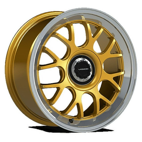 18x8.5 Vision 478 Alpine Gold Machined Lip Wheel 5x100/5x115 (35mm)