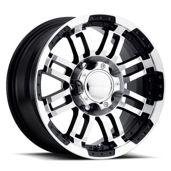 Vision Off-Road Warrior 18x8.5 5x114.3 18et Gloss Black Machined Face Wheel