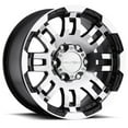 thumbnail image 1 of 18" Vision 375 Warrior Gloss Black Machined Face Wheel 18x8.5 6x5.5 Rim 18mm, 1 of 2