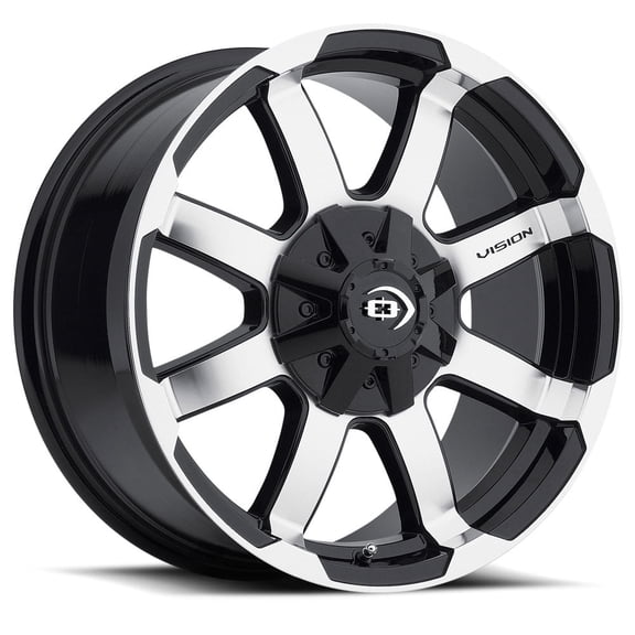 18x8.5 Vision Off-Road 413 Valor Black Machined Wheel 6x5.5 (0mm)
