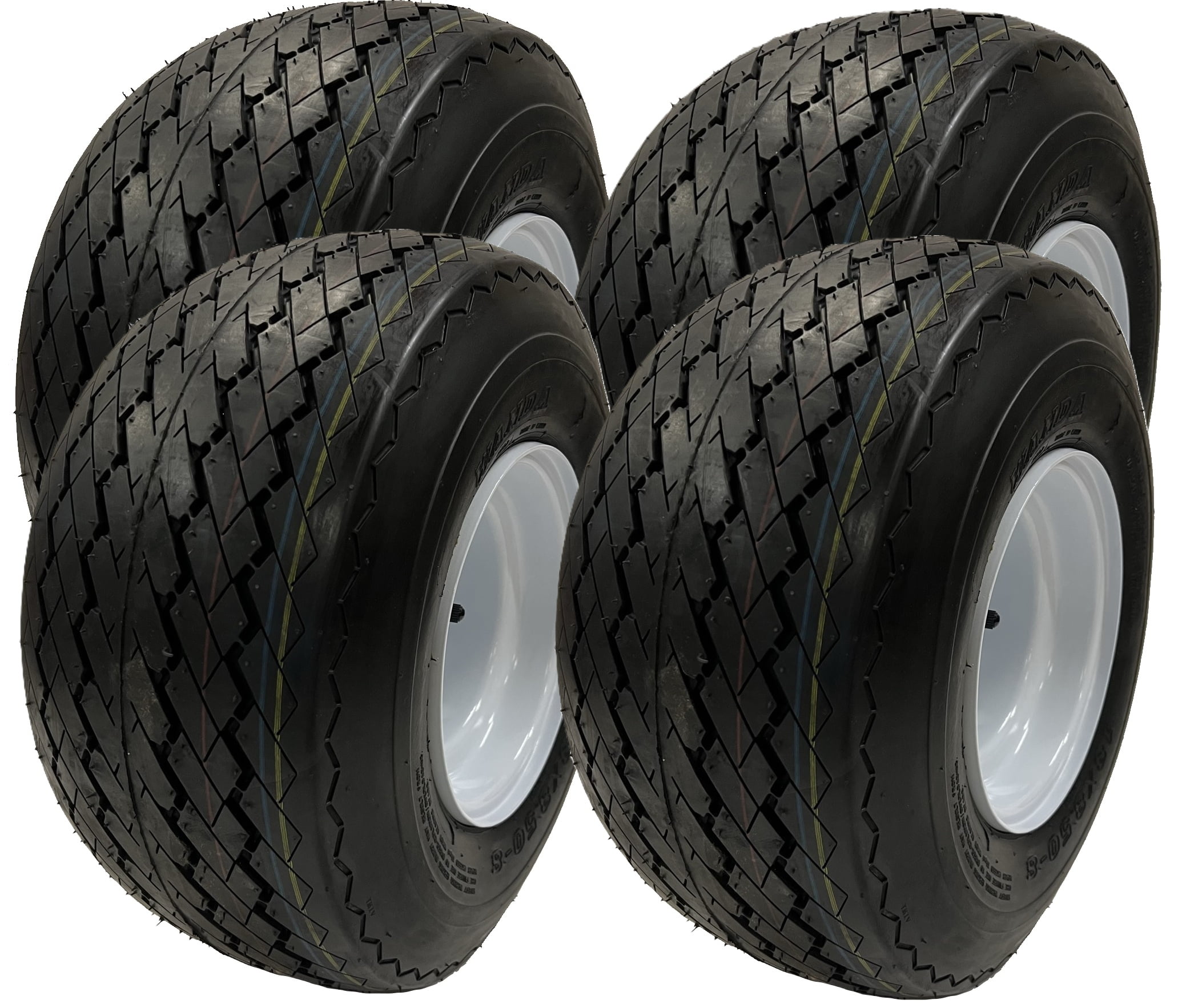 ECUSTOMRIM Golf Cart Wheels and Tires Combo 4 Pk18x8.50-8 OEM 8" Fits Club Car, Cushman, EZGO