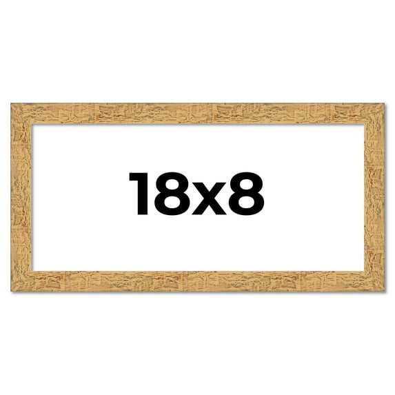 18x8 Frame Beige Real Wood Picture Frame Width 1.25 inches | Interior Frame Depth 0.5 inches |