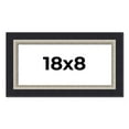 thumbnail image 1 of 18x8 Frame Black Real Wood Picture Frame Width 2.25 Inches | Interior Frame Depth 0.5 Inches |, 1 of 8