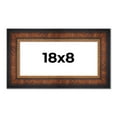 thumbnail image 1 of 18x8 Frame Brown Walnut Gold Ornate Trim Solid Wood Plein Air Picture Frame | 3 Inch Moulding Width, 1 of 8