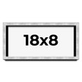 thumbnail image 1 of 18x8 Frame Brushed Silver Solid Wood Picture Frame | 0.75 Inch Moulding Width | Rabbet Depth 0.75, 1 of 5