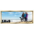 thumbnail image 1 of 18x8 Frame Gold Bronze Modern Solid Wood Picture Frame | 0.75 Inch Moulding Width | Includes UV, 1 of 8