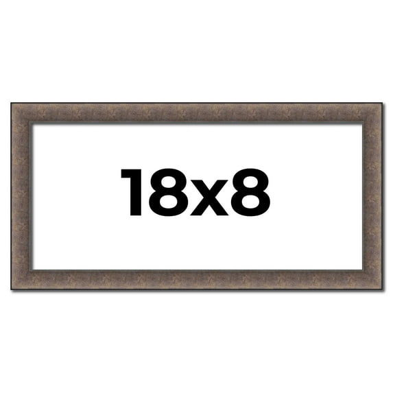 18x8 Frame Silver Real Wood Picture Frame Width 1.25 Inches | Interior Frame Depth 0.5 Inches |