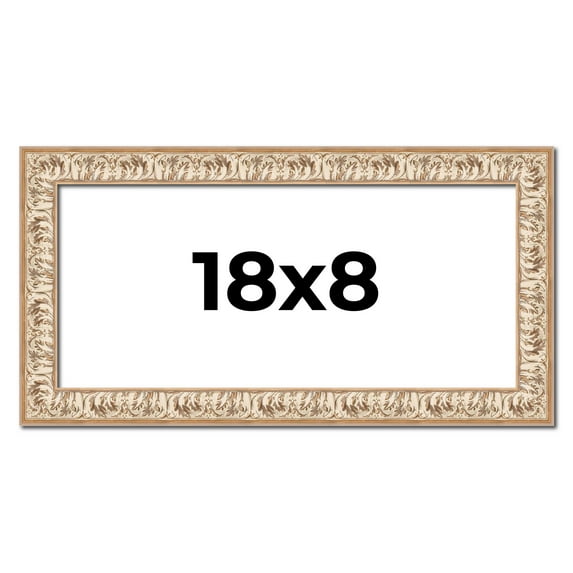 18x8 Frame White Real Wood Picture Frame Width 1.5 inches | Interior Frame Depth 0.5 inches |