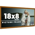 thumbnail image 1 of 18x8 Honey Brown Real Wood Picture Frame Width 0.75 inches | Interior Frame Depth 0.5 inches |, 1 of 8
