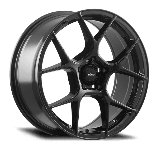 1 Konig 18x8 5X4.50 40 107GB Diverge Gloss Black Wheel Rim