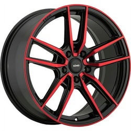 Konig 55Br Myth 18x8 5x114.3 +43et Gloss Black Red Tinted Clear Coat Wheel