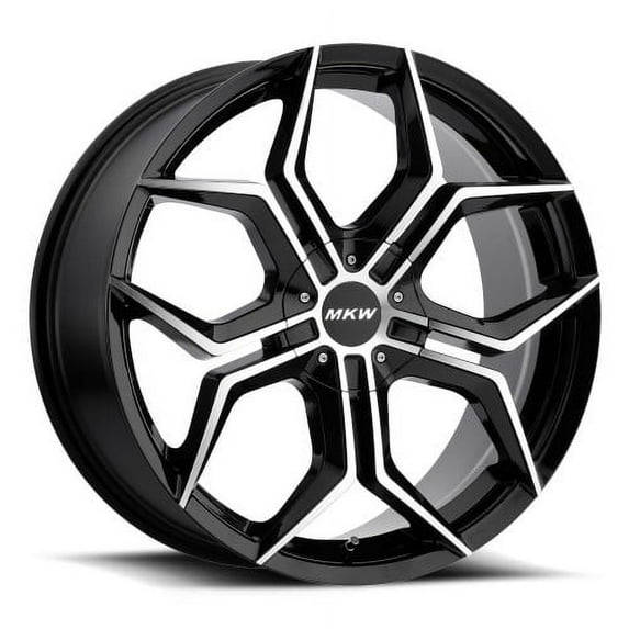 18x8 MKW M121 Gloss Black Machined Wheel 5x4.5/5x120 (40mm)