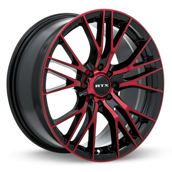 18x8 RTX Vertex Black Machined Red Wheel 5x4.5 (40mm)