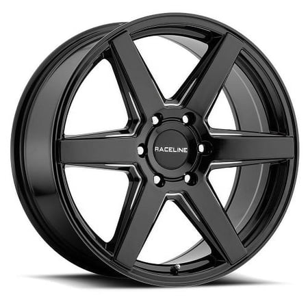 18x8 Raceline 156B Surge Black Wheel 6x5.5 (+15mm)