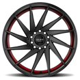thumbnail image 1 of 18x8 Ruff R363 SATIN BLACK W/ RED PIN Wheel 5x108/5x4.5 (38mm), 1 of 3