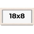 thumbnail image 1 of 18x8 Shadow Box Frame White | 1.125 Inches Deep Real Wood Rustic Shadowbox Display Frame | UV, 1 of 5