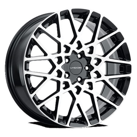 18x8 Vision 474 Recoil Black Machined Wheel 5x108 (38mm)