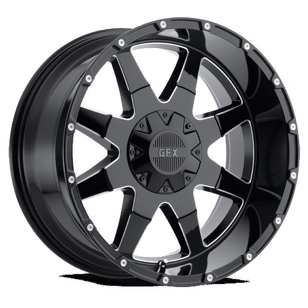 18x9 +12 G-FX TR-12 Gloss Black Milled Wheel Rim 6x135 6x139.7 (QTY 1)