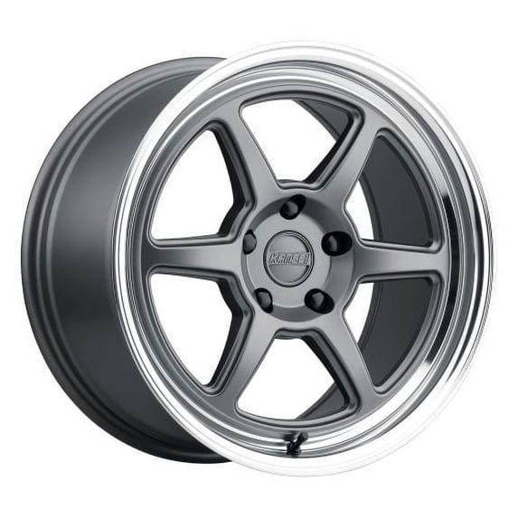18x9.5 Kansei K14G Roku Matte Grey W/Machined Lip Wheel 5x4.5 (22mm)