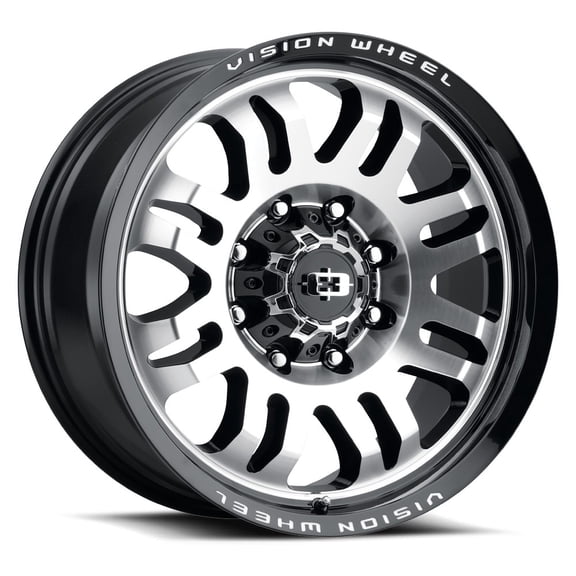 18x9.5 Vision 409 Inferno Gloss Black Machined Face Wheel 6x5.5 (-18mm)