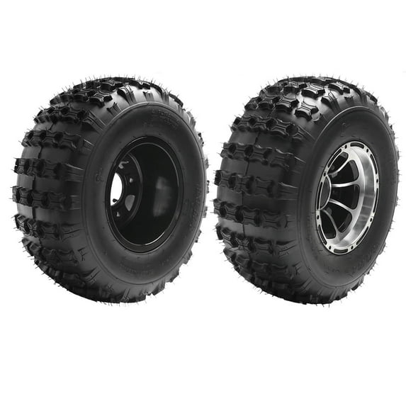 18x9.50-8 ATV UTV Sport Wheel and Tire 4PR 18x9.5x8 Tubeless Tire with Aluminum Wheel Rim 4 Bolt Patten 110mm Spacing for Quad Buggy Go Kart Lawn Mower Golf Cart Off Road Tire (2)