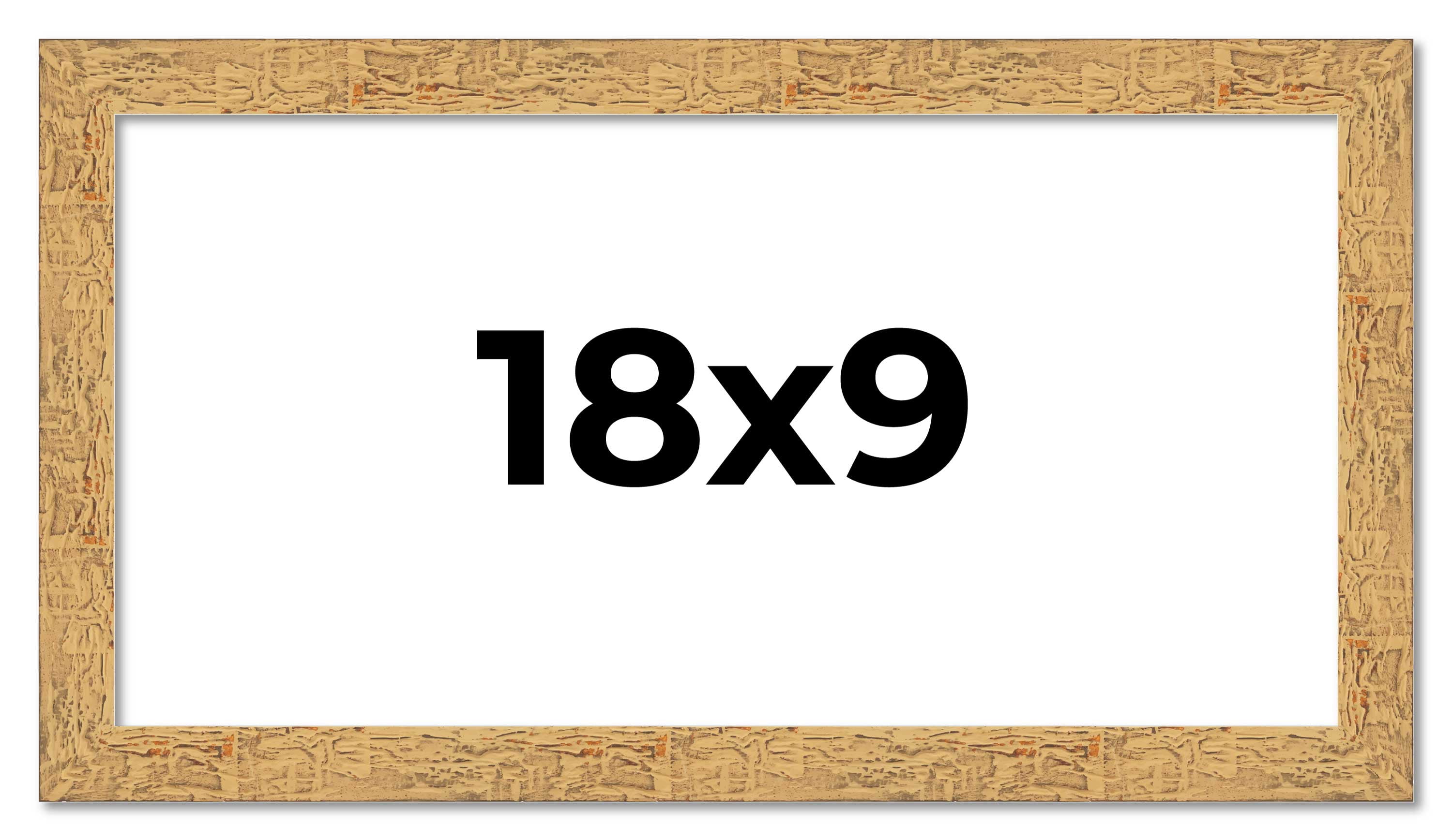 18x9 Frame Beige Real Wood Picture Frame Width 1.25 inches | Interior ...