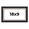 thumbnail image 1 of 18x9 Frame Black Real Wood Picture Frame Width 2.25 Inches | Interior Frame Depth 0.5 Inches |, 1 of 8