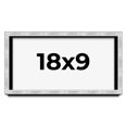 thumbnail image 1 of 18x9 Frame Brushed Silver Solid Wood Picture Frame | 0.75 Inch Moulding Width | Rabbet Depth 0.75, 1 of 5