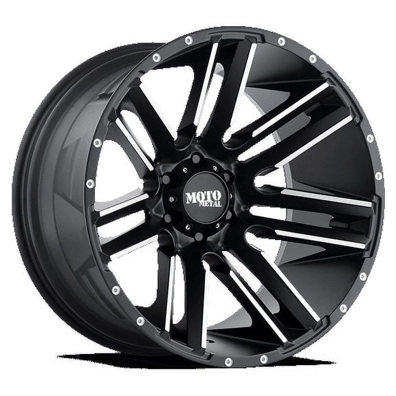 Moto Metal Aluminum Rim MO978 RAZOR 18X9in Satin Black Machined Finish, MO97889064518