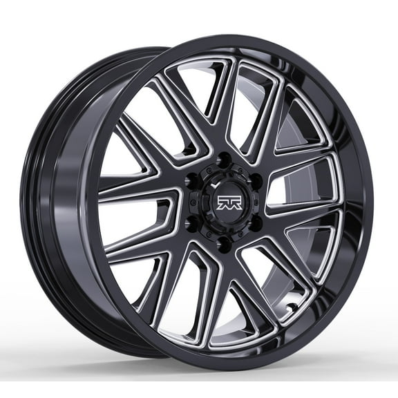 18x9 Mudder Trucker MT704 Asphalt Black Milled 5x127 5x5 ET12 Wheel Rim