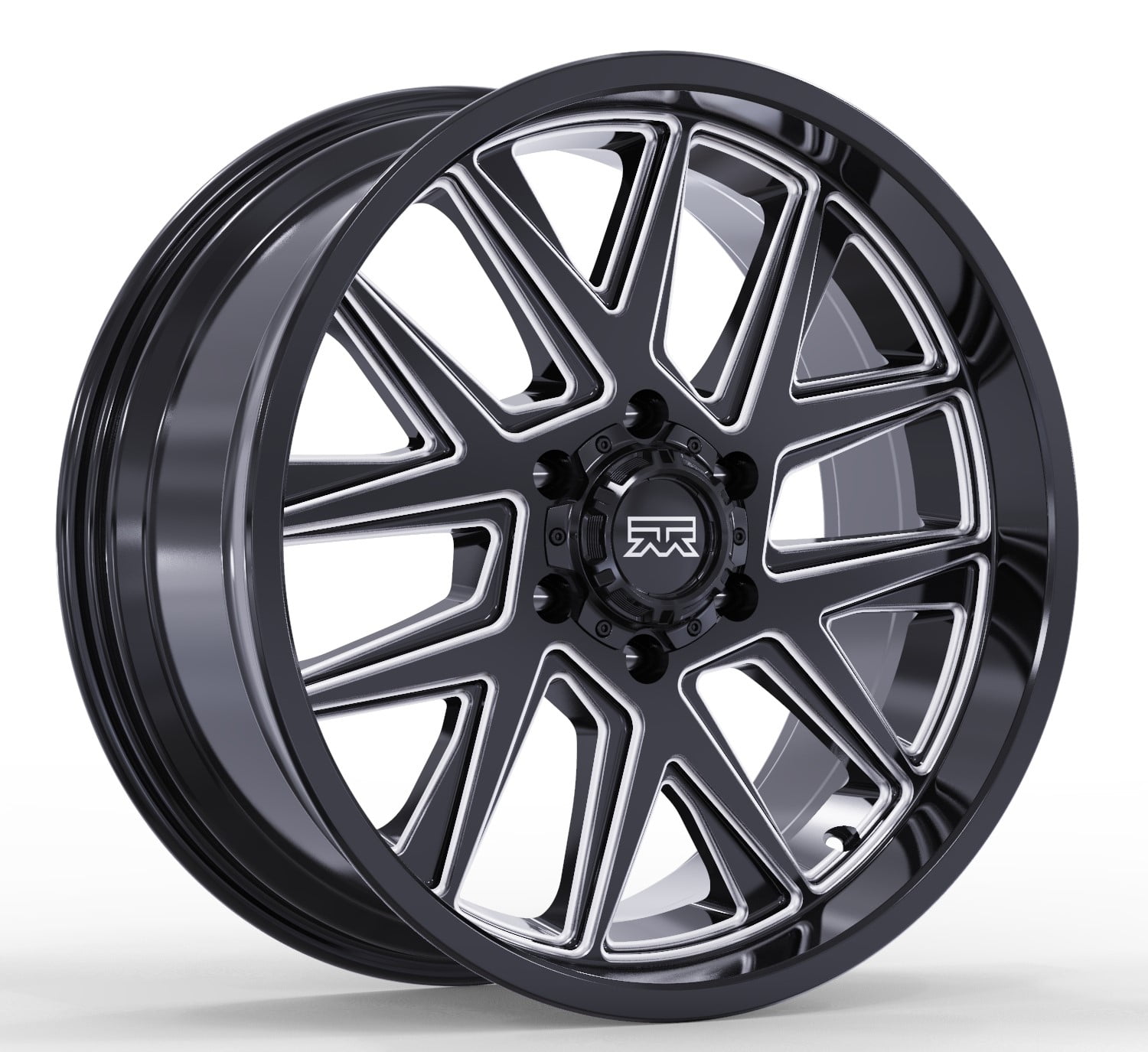 Bituminous Rim 18x9 Mudder Trucker MT704 Asphalt Gloss Black Milled 6x135 ET12 Wheel ...