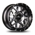 thumbnail image 1 of 18x9 Mudder Trucker MT859 Mutiny Black with Machined Face 5x127 5x5 ET-12 wheel rim, 1 of 5