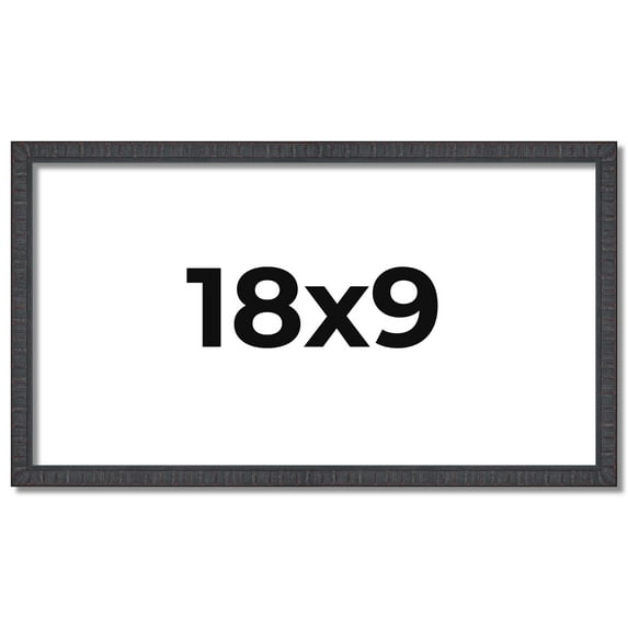 18x9 Rustic Brown Real Wood Picture Frame Width 0.75 inches | Interior Frame Depth 0.5 inches |