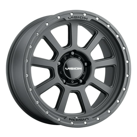 18x9 Vision 350 Ojos Satin Black Wheel 5x5 (12mm)