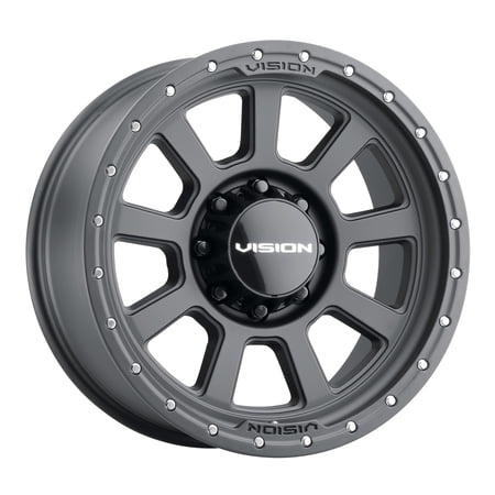 18x9 Vision 350 Ojos Satin Black Wheel 8x6.5 (12mm)