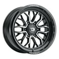 thumbnail image 1 of 18x9 Vision 402 Riot Gloss Black Machined Face Wheel 5x5 (-12mm), 1 of 2