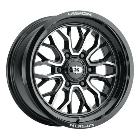 18x9 Vision 402 Riot Gloss Black Machined Face Wheel 6x135 (12mm)