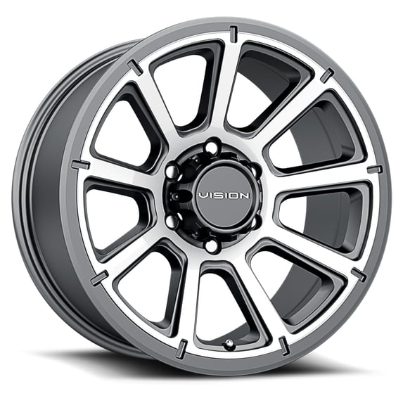 Vision Off-Road Turbine 18x9 6x135 18et Gunmetal Machined Face Wheel