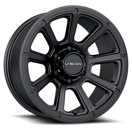 18x9 Vision Off-Road 353 Turbine Matte Black Wheel 6x5.5 (18mm)