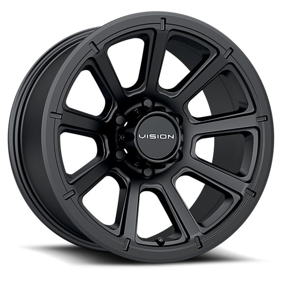 18x9 Vision Off-Road 353 Turbine Matte Black Wheel 6x5.5 (18mm)
