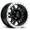 thumbnail image 1 of 18" Vision Off-Road 398 Manx Gloss Black Machined Lip Wheel 18x9 5x5 Rim 18mm, 1 of 2