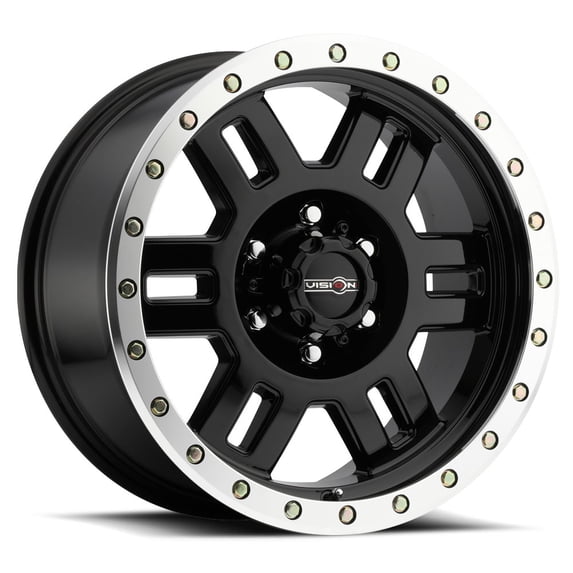 Vision Off-Road Manx 18x9 6x139.7 18et Gloss Black Machined Lip Wheel